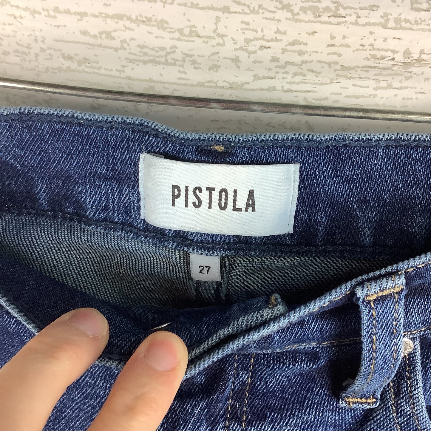 Jeans Straight By Pistola In Blue Denim, Size: 4 (27)