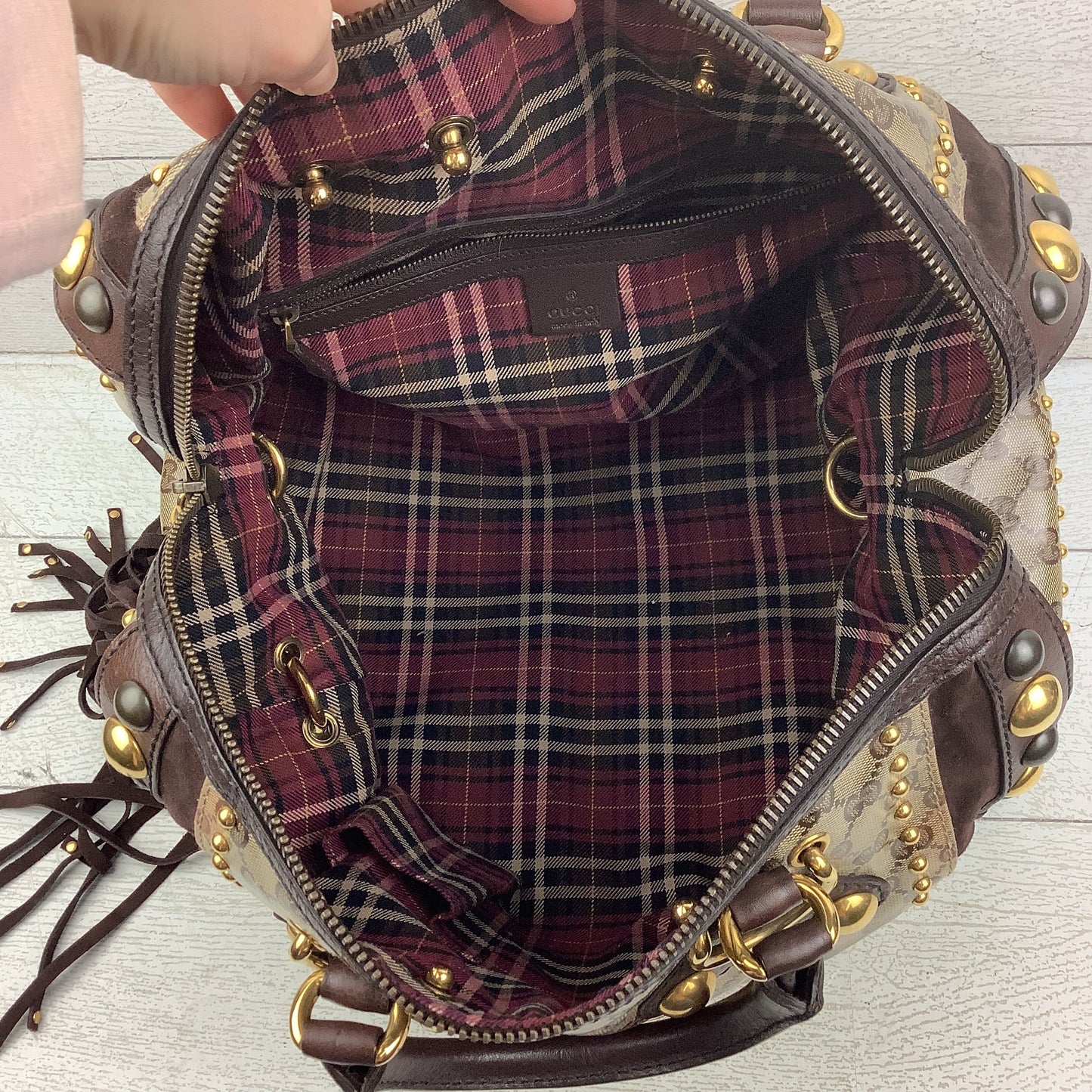 Handbag Luxury Designer By Gucci, Size: Large