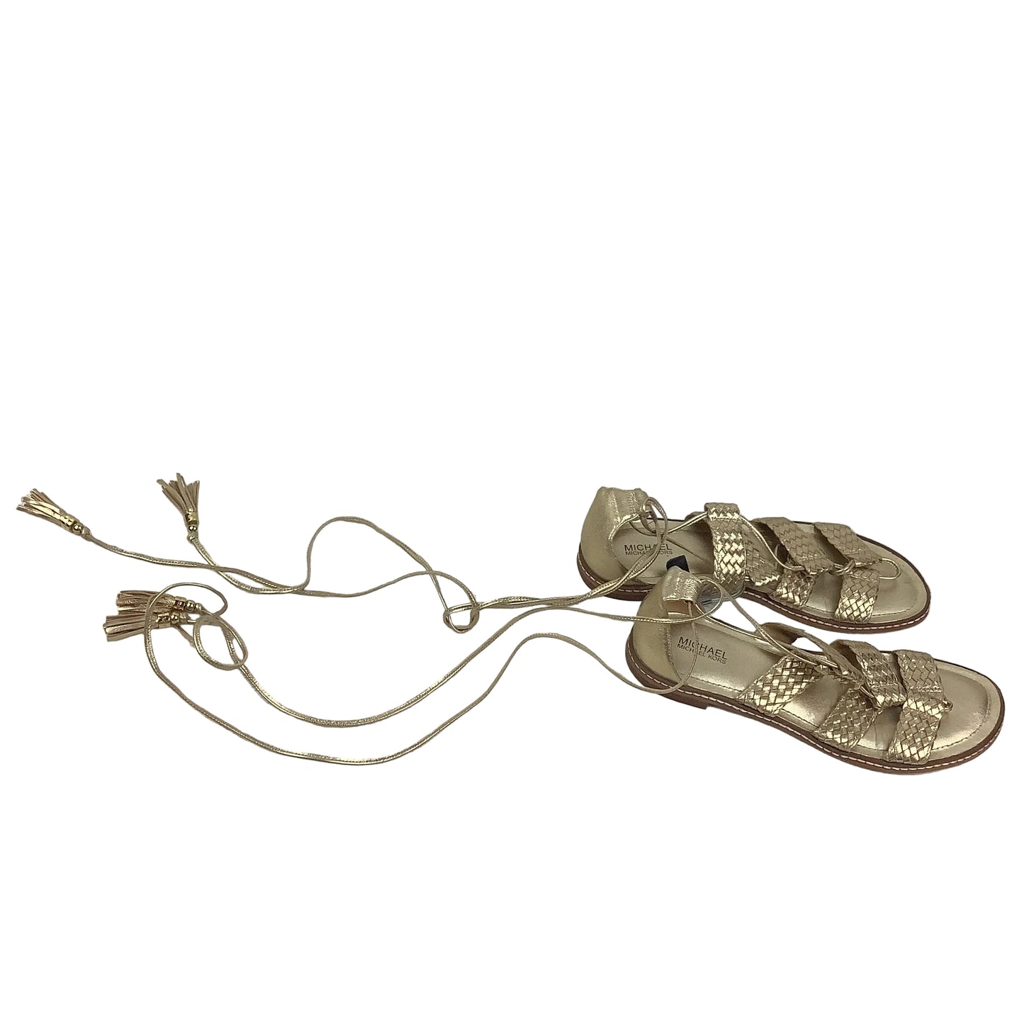 Sandals Flats By Michael By Michael Kors In Gold, Size: 7