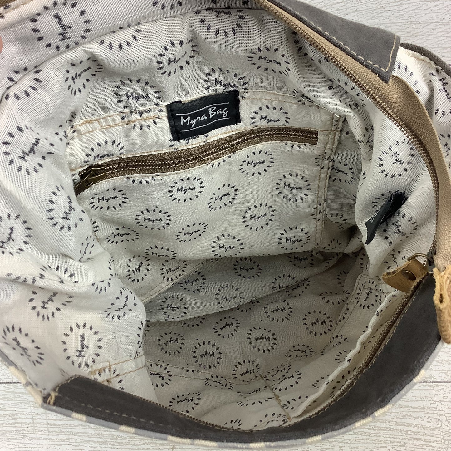 Backpack Leather By Myra, Size: Medium