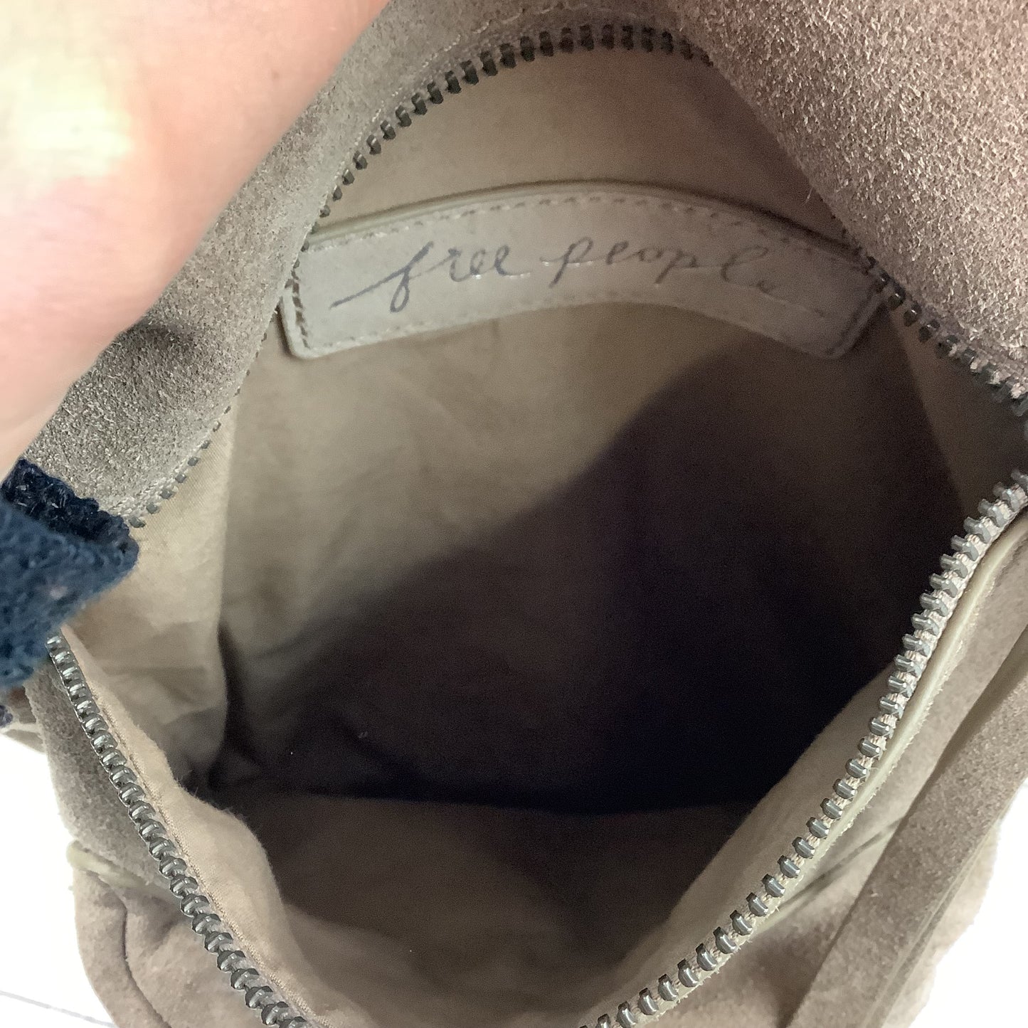 Crossbody Leather By Free People, Size: Medium