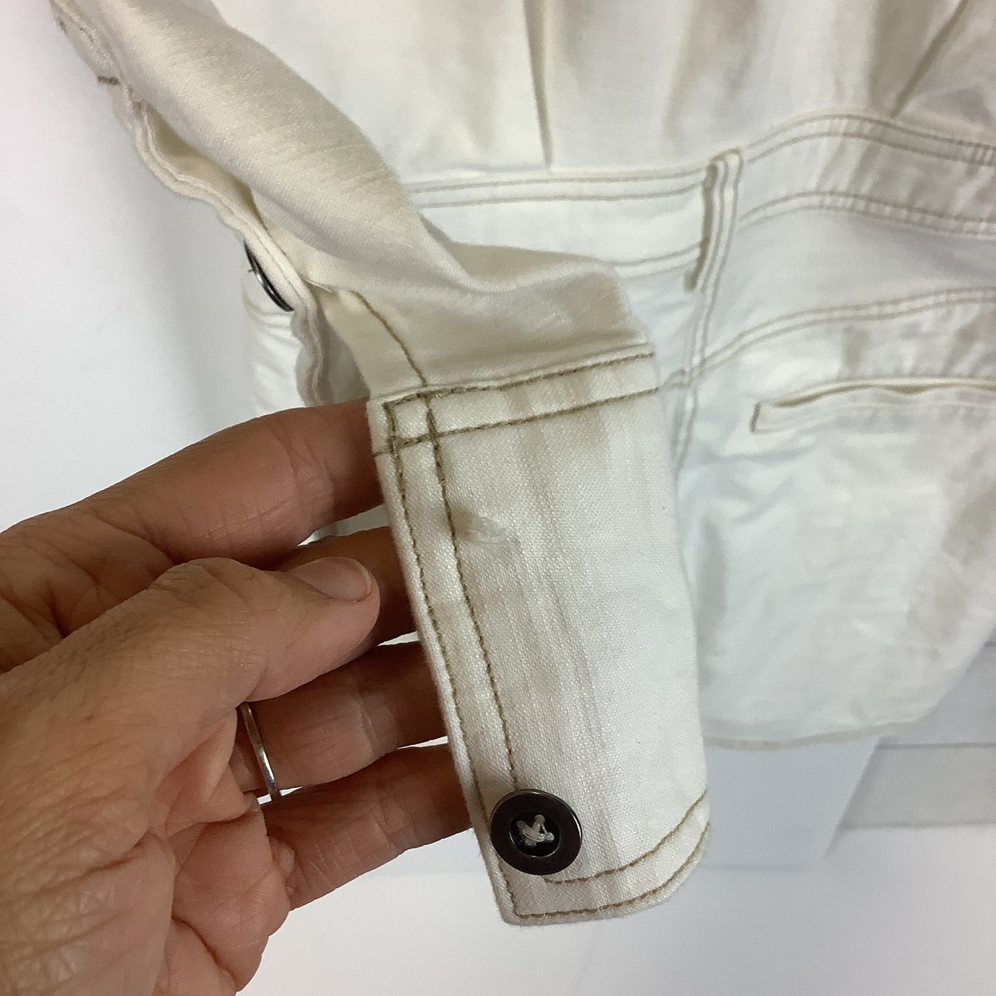 Dress Casual Short By Pilcro In White Denim, Size: Xxsp