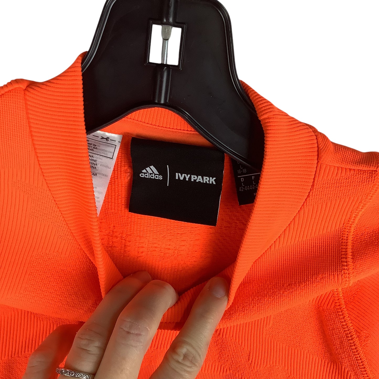 Top Short Sleeve By Ivy Park In Orange, Size: L