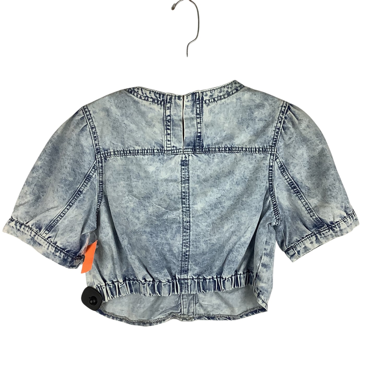 Top Short Sleeve By Savanna Jane In Blue Denim, Size: S