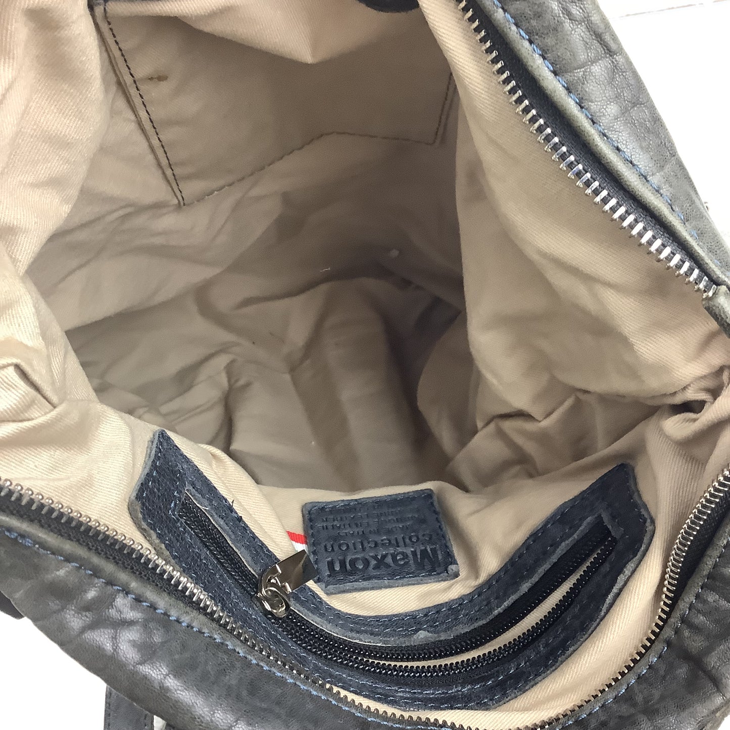 Backpack Leather By Clothes Mentor, Size: Medium