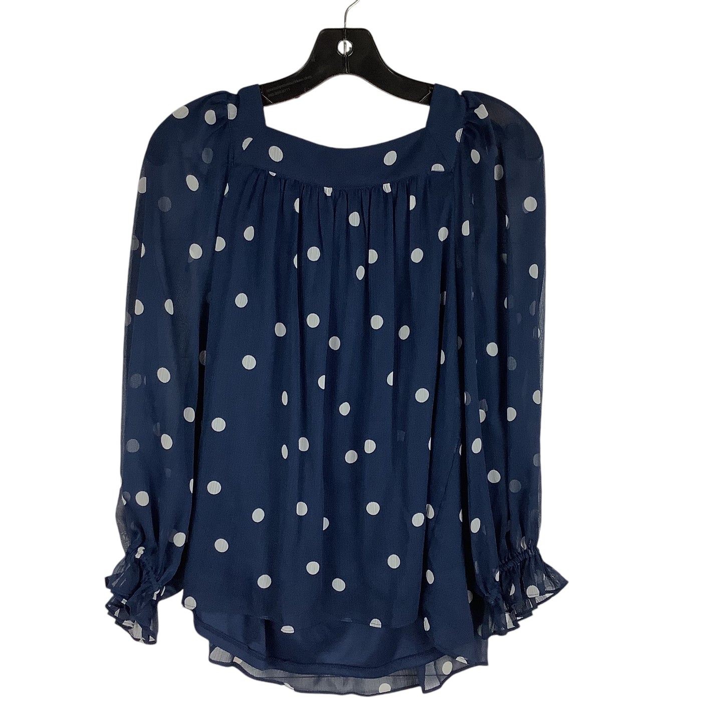 Top Long Sleeve By Lc Lauren Conrad In Polkadot Pattern, Size: S