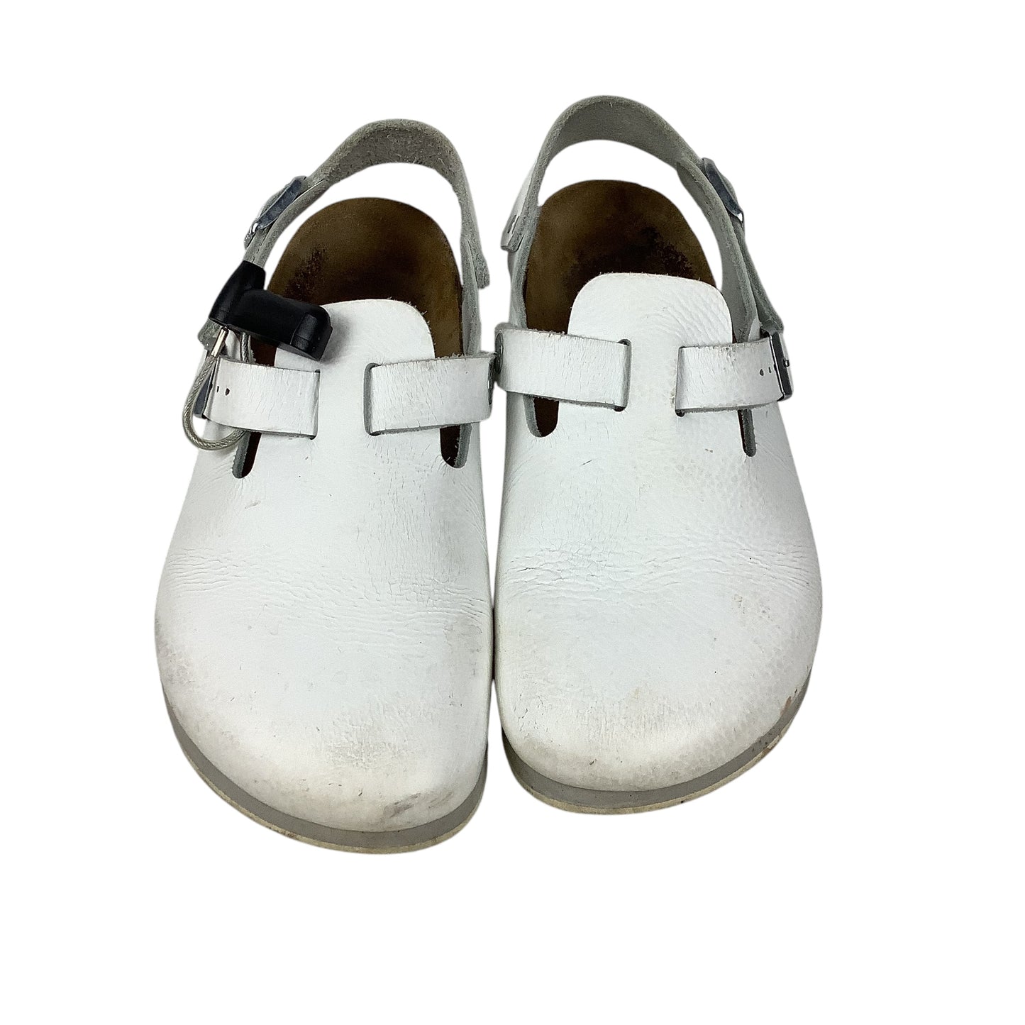 Shoes Designer By Birkenstock In White, Size: 6 (37)