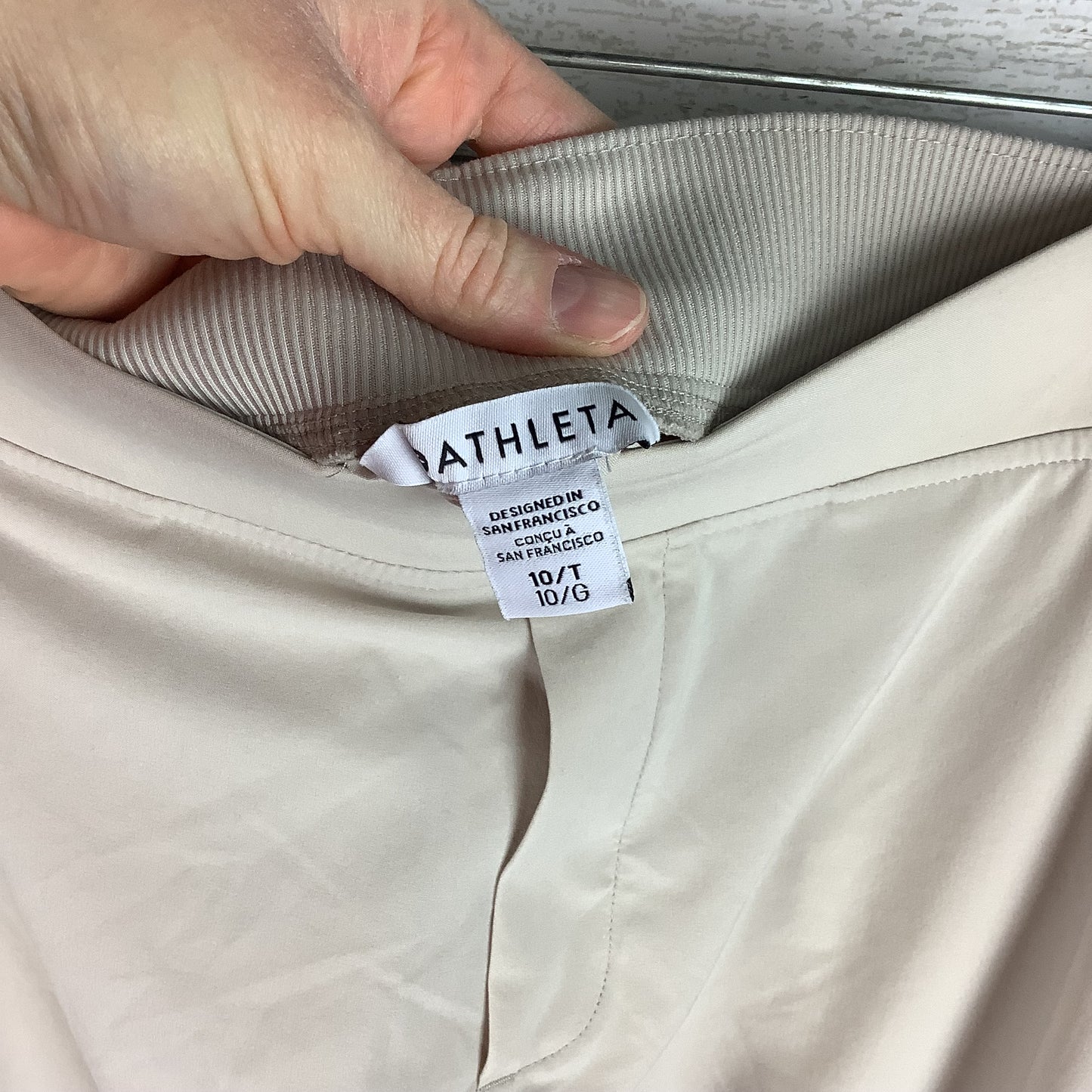 Athletic Pants By Athleta In Cream, Size: 10 TALL