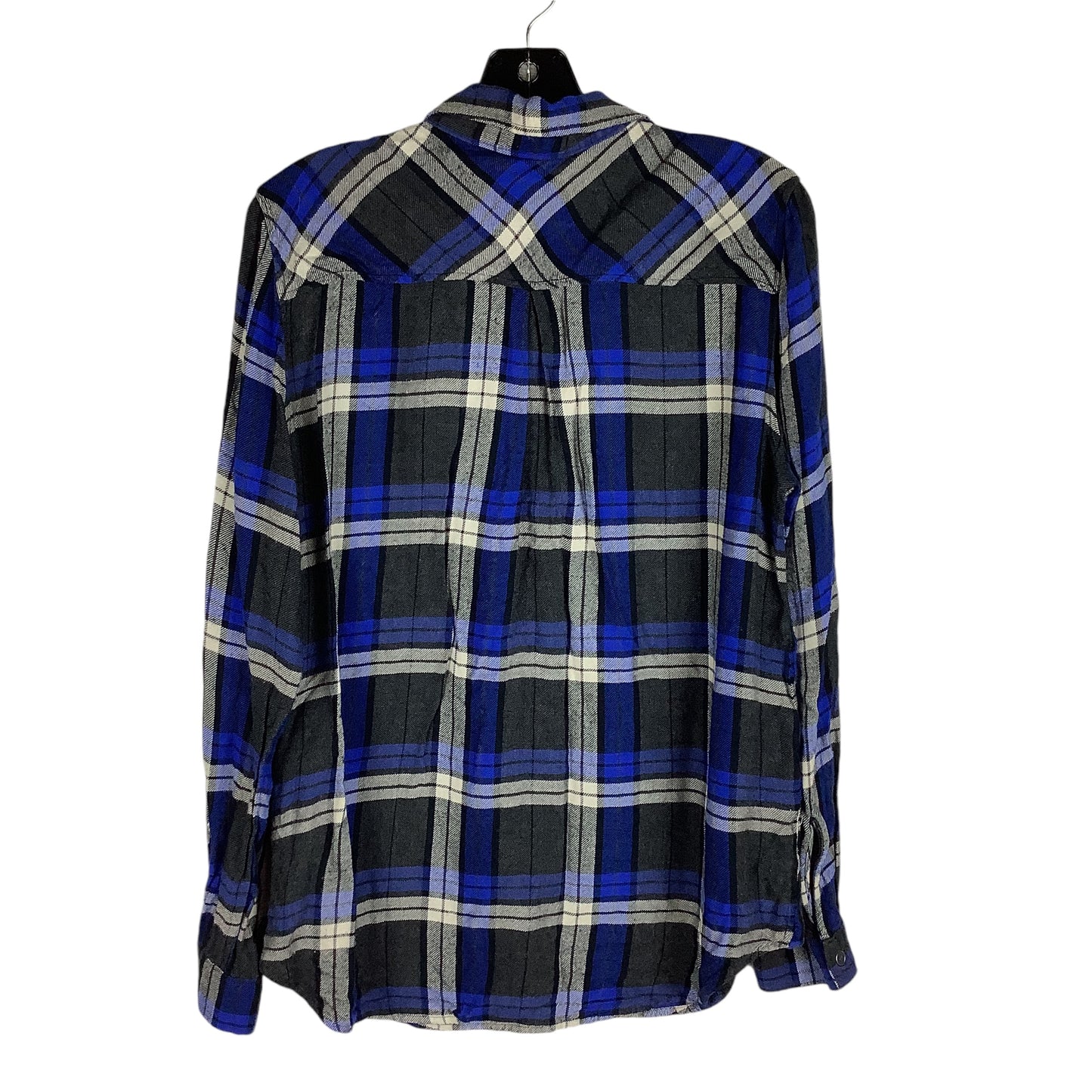 Top Long Sleeve By Cloth & Stone In Plaid Pattern, Size: L