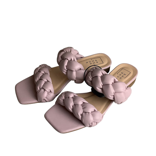 Sandals Heels Block By Shu Shop In Purple, Size: 8