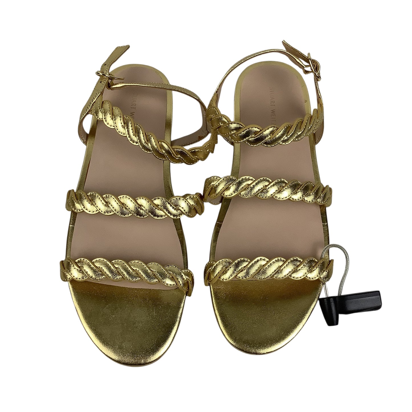 Sandals Designer By Stuart Weitzman In Gold, Size: 7.5